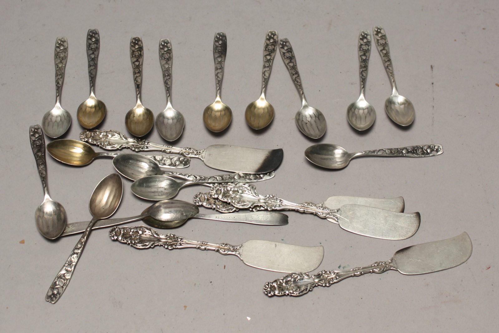 Appraisal: TWENTY-TWO PIECES OF STERLING SILVER FLATWARE BY WHITING DIV OF