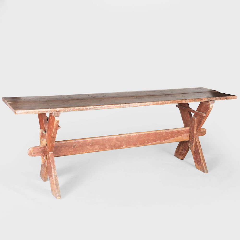 Appraisal: Pine Sawbuck Table x x in Property from the Repository