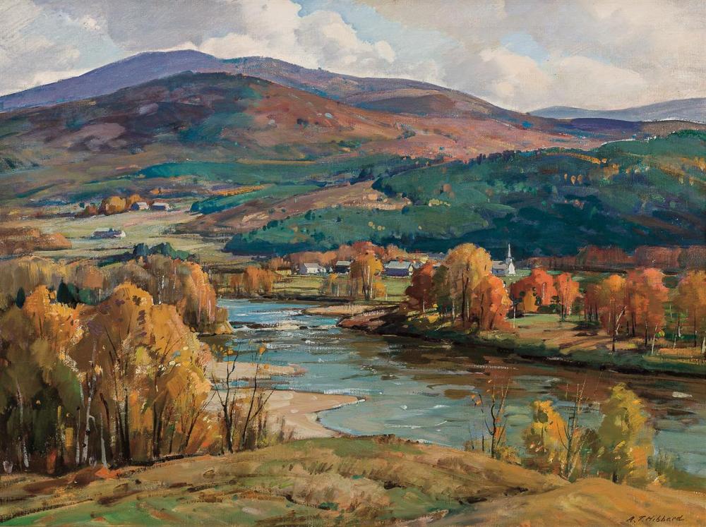 Appraisal: ALDRO THOMPSON HIBBARD American - River in Autumn oil on