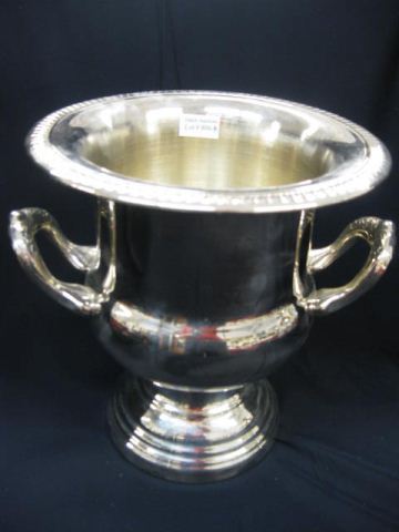 Appraisal: Silverplate Wine Cooler classical urn form handled