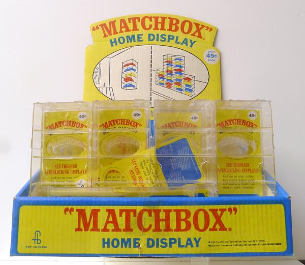 Appraisal: MATCHBOX HOME DISPLAY CONTAINING X SEE-THROUGH FRED BRONNER INTERLOCKING DISPLAYS