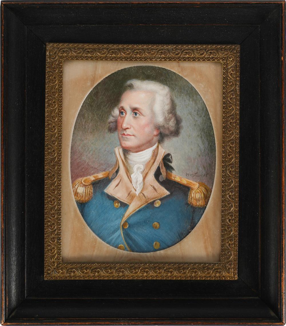 Appraisal: WILLIAM SWEET - PORTRAIT MINIATURE GEORGE WASHINGTONsigned right center Wm