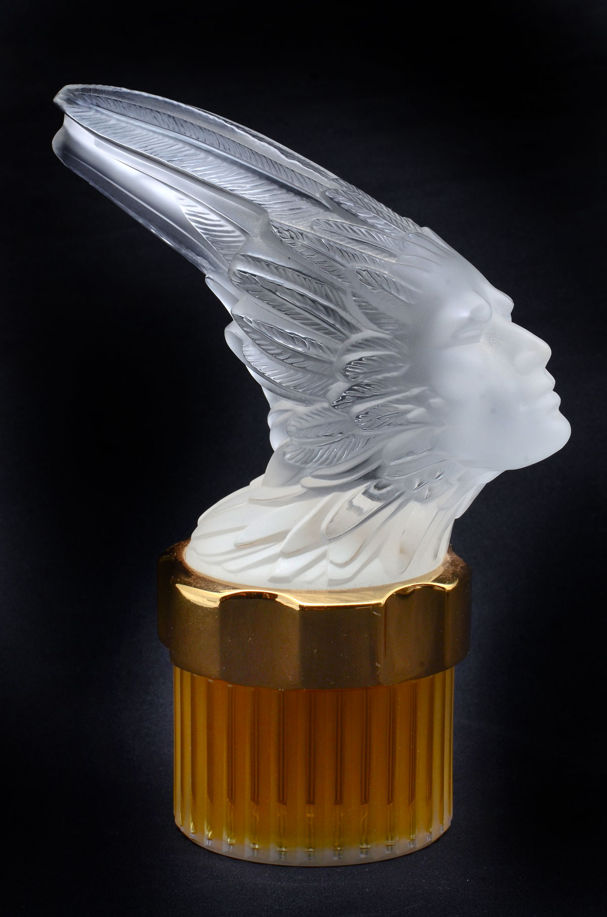 Appraisal: LALIQUE ''PHOENIX MASCOT'' FALCON COLLECTION PERFUME BOTTLE ''Phoenix Mascot'' Falcon