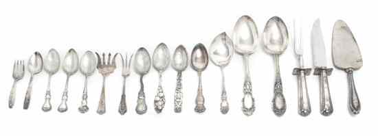 Appraisal: A Collection of American Sterling Silver Flatware Articles comprising eight