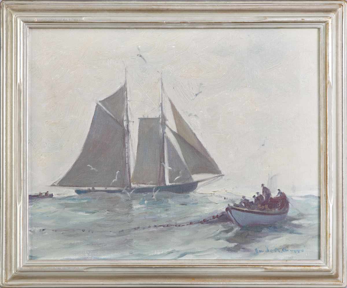 Appraisal: Emile Gruppe American - ''Pursuing the Fish'' Sgn lower right