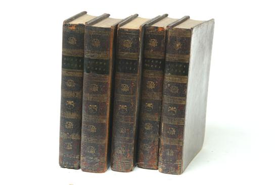 Appraisal: FIVE VOLUMES OF THE WORKS OF ROBERT BURNS The Works