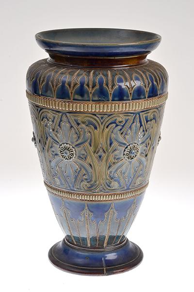 Appraisal: A DOULTON LAMBETH STONEWARE VASE DESIGNED BY FRANK A BUTLER