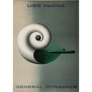 Appraisal: An Erick Nitsche Poster fo USS Nautilus General Dynamics Off-set