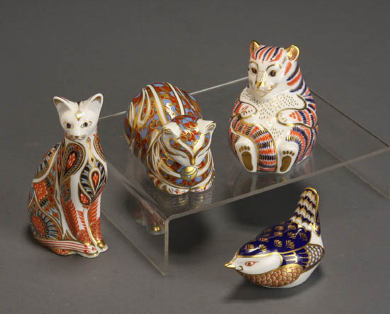 Appraisal: Group of Four Royal Crown Derby Figures of Animals Dated