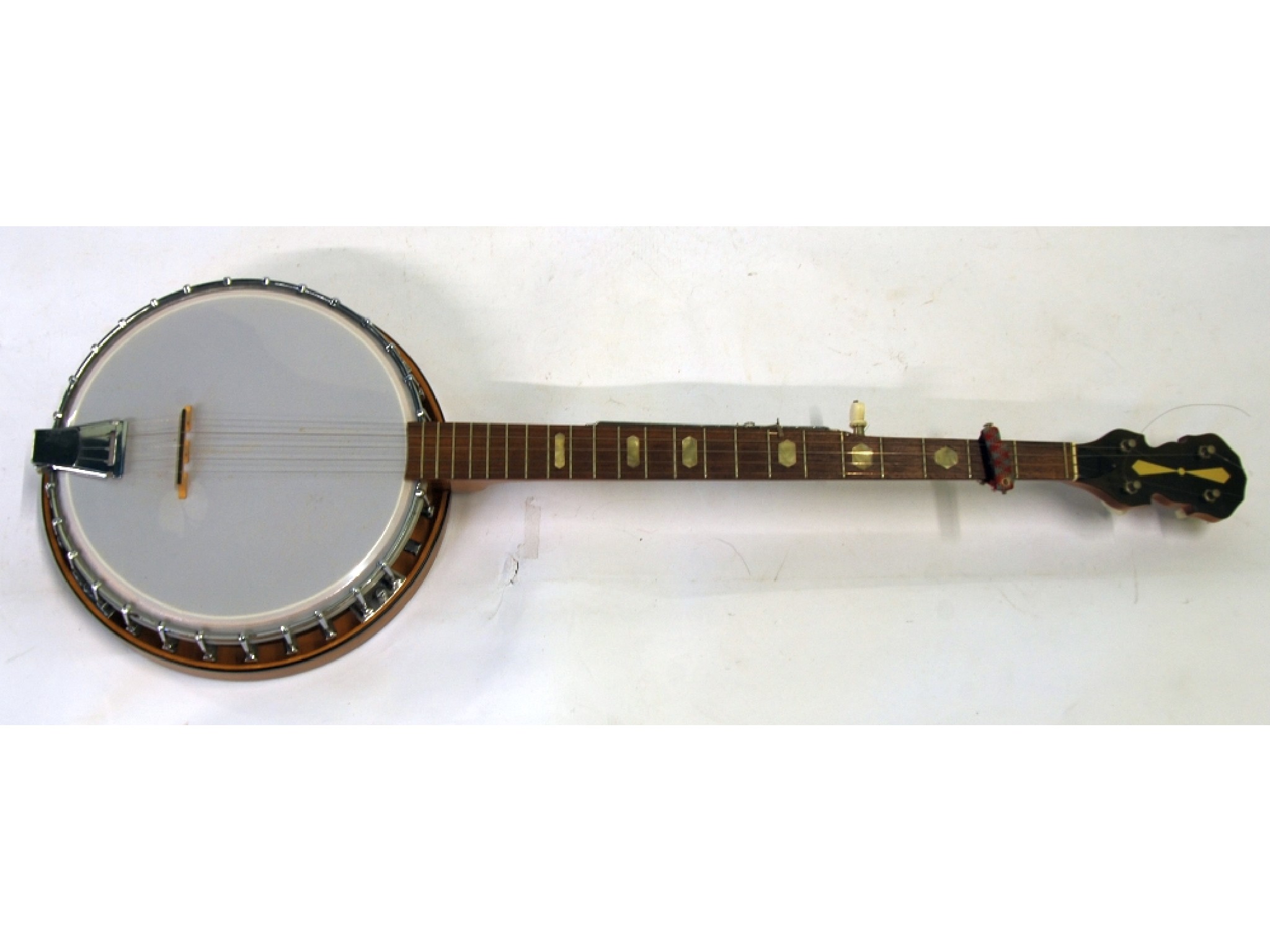 Appraisal: UNBRANDED MODERN FIVE STRING BANJO with fret finger board the