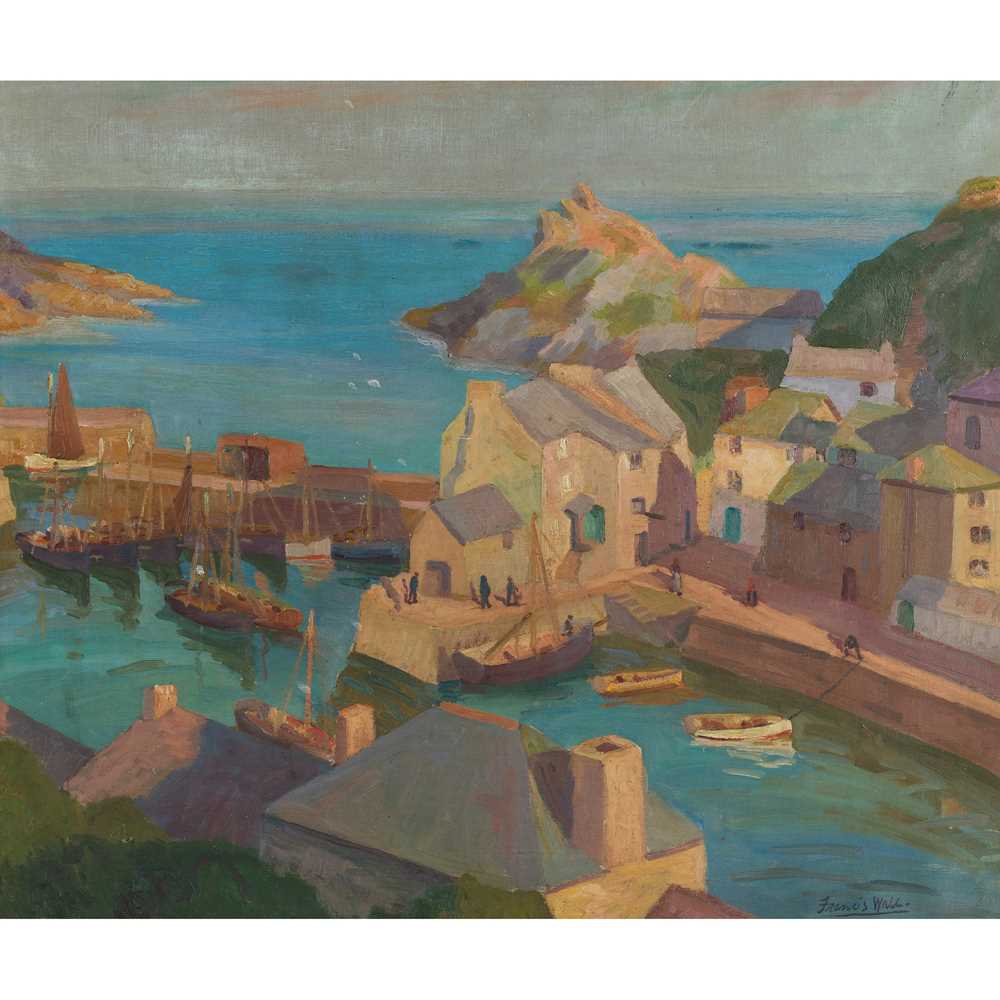 Appraisal: FRANCIS WALL BRITISH - POLPERRO oil on canvas signed inscribed