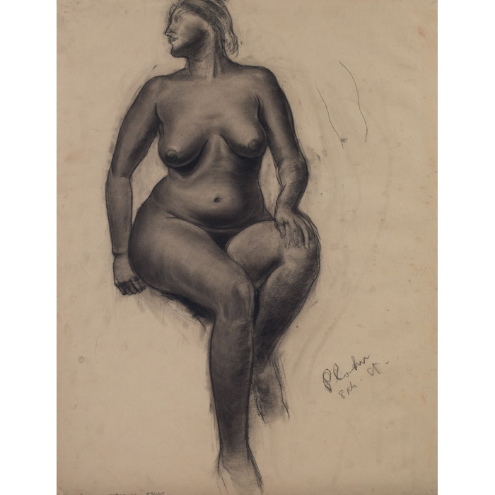 Appraisal: John Steuart Curry American - Female Nude - Seated c