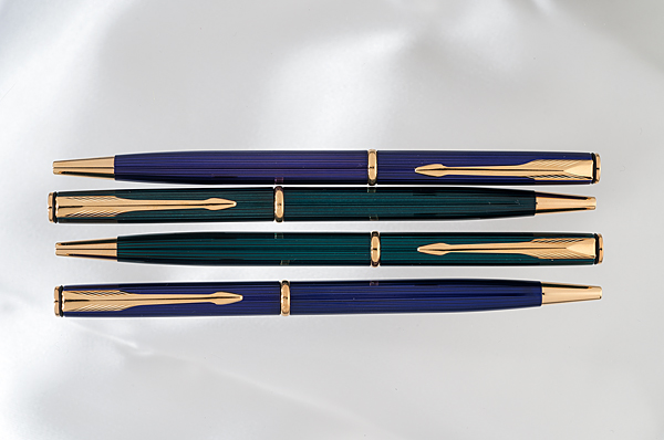 Appraisal: These two Parker Insignia Laque Jade ballpoints and two Parker