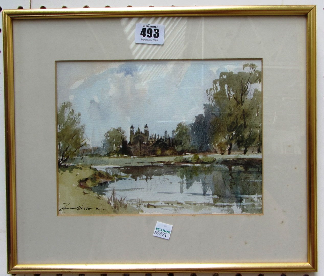 Appraisal: Edward Wesson - Eton watercolour signed cm x cm