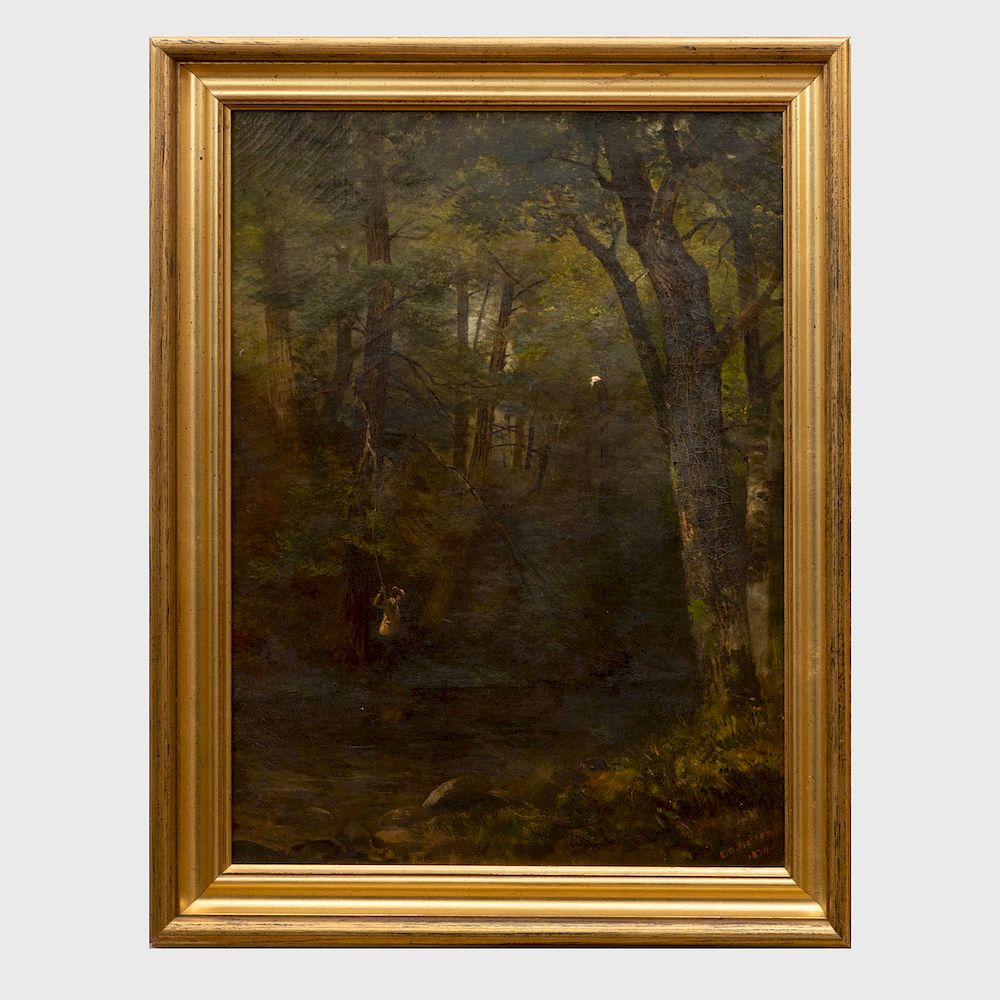 Appraisal: Edward Delavan Nelson - Trout Stream in the Adirondacks Oil