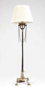 Appraisal: A French Egyptian Revival bronze floor lamp Early th century