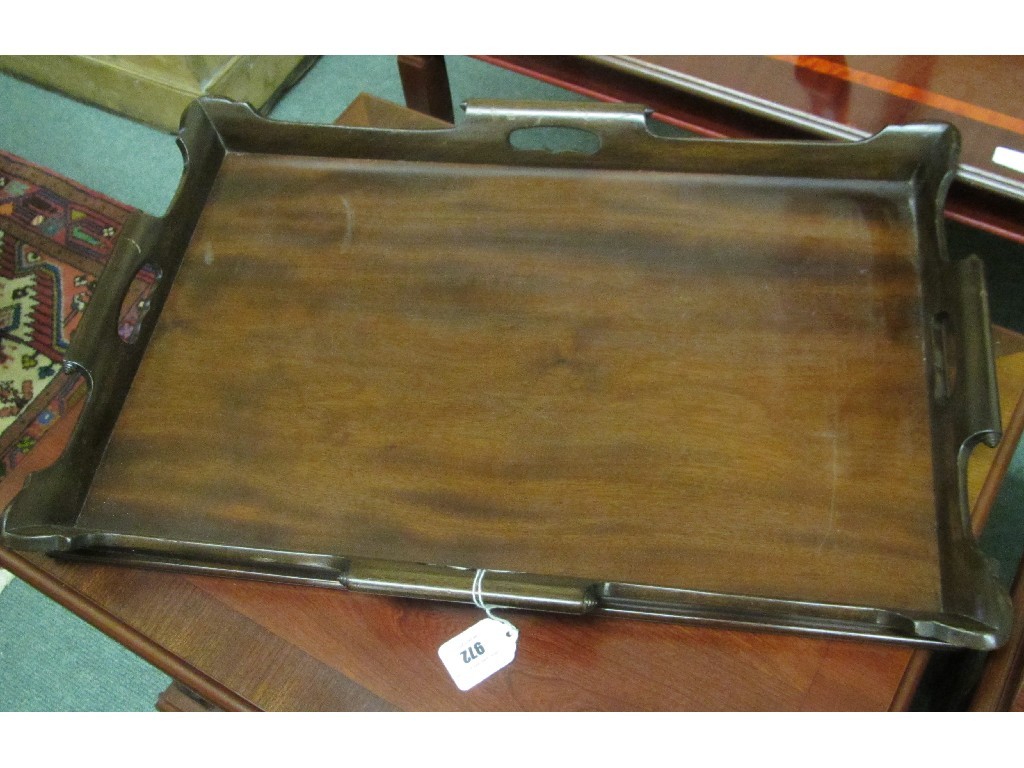 Appraisal: Mahogany serving tray