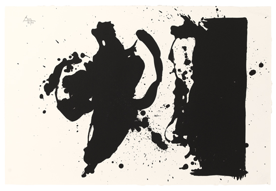 Appraisal: ROBERT MOTHERWELL Elegy Study Lithograph on Twinrocker handmade paper -