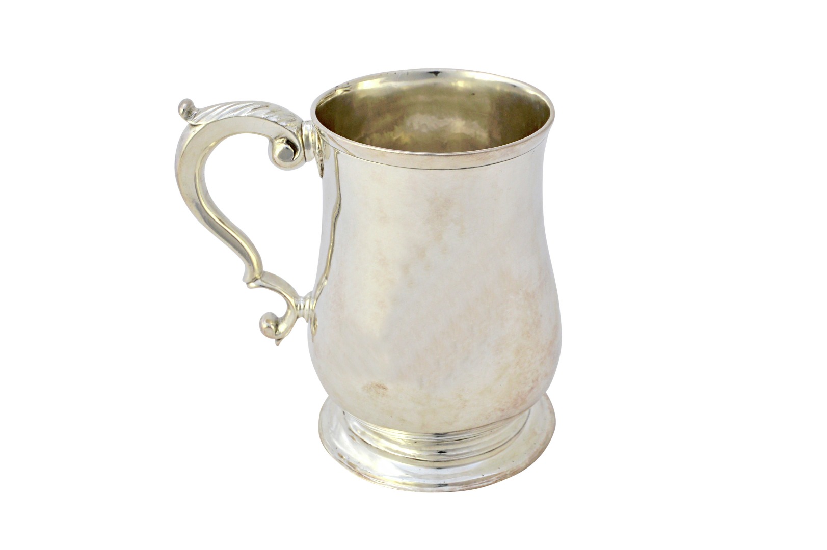 Appraisal: A George II silver mug of baluster form with a