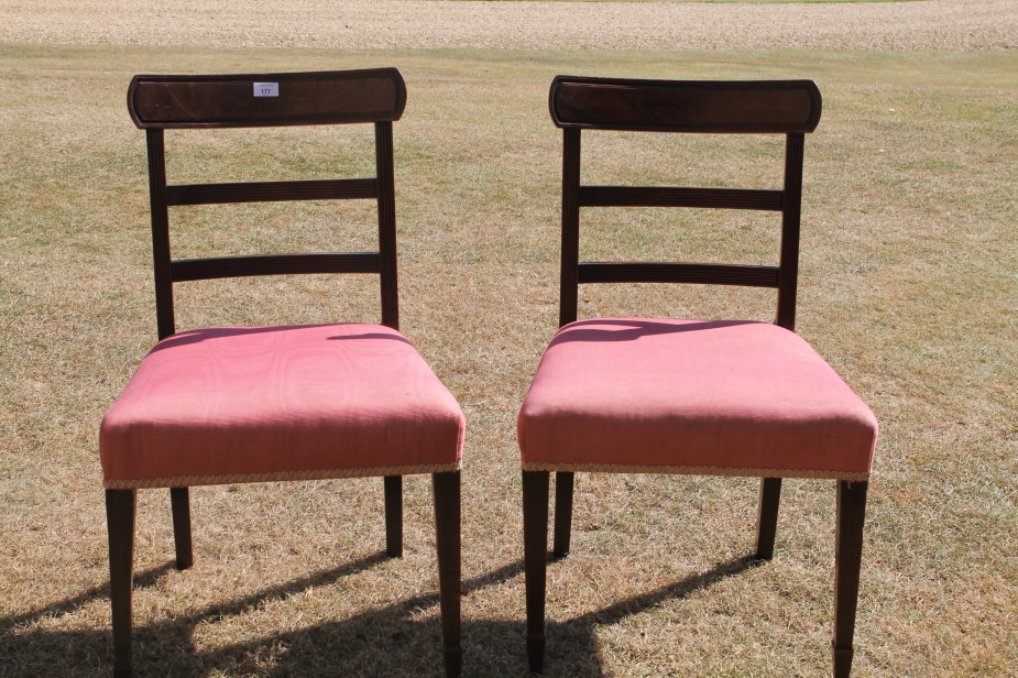 Appraisal: A pair of Regency dining chairs