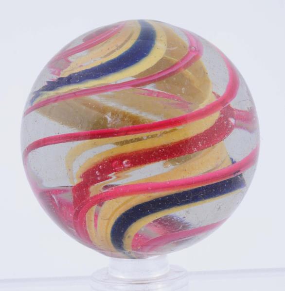 Appraisal: Large Unusual Ribbon Swirl Marble Heavy twisted ribbon made up