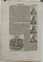 Appraisal: Page CLXXI From the Nuremberg Chronicles th Century Page is