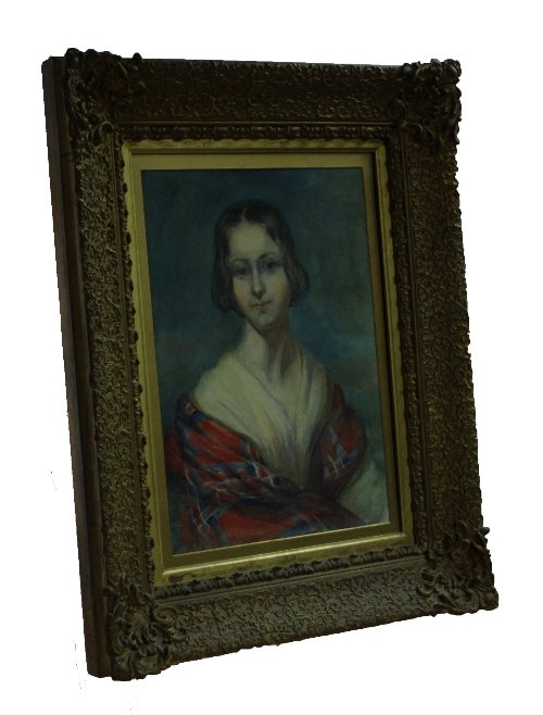 Appraisal: Early th Century School Portrait of a Lady watercolour cm