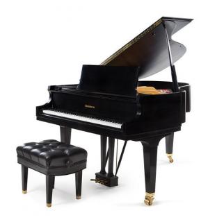 Appraisal: A Baldwin Black Lacquer Baby Grand Piano Length of case