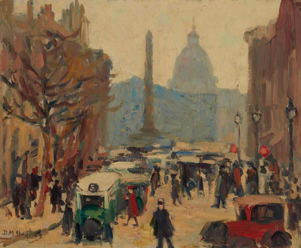 Appraisal: Daisy Marguerite Hughes - Rue Royale Paris Oil on canvas