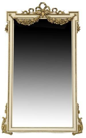 Appraisal: French Louis XVI style mirror late th c parcel gilt