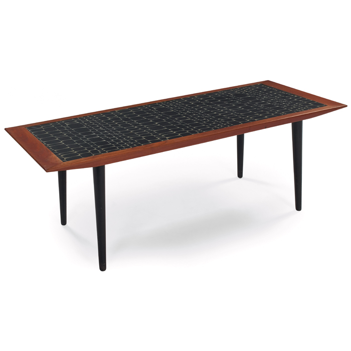 Appraisal: Arne Wahl Iversen coffee table by Ingemann Hansen teak frame