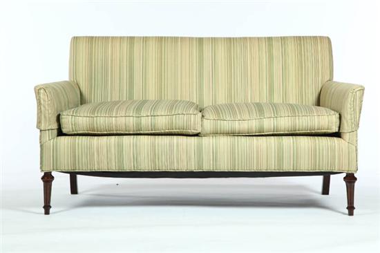 Appraisal: FEDERAL STYLE SETTEE American early th century mahogany Fluted front