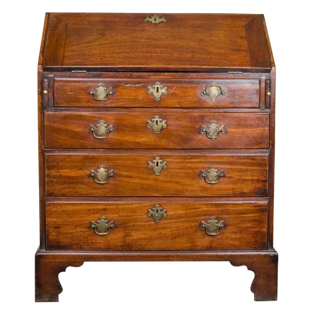 Appraisal: George III Mahogany Desk Late th century The rectangular hinged