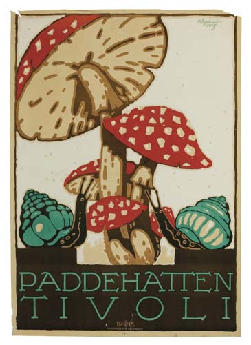 Appraisal: BOGELUND PADDEHATTEN TIVOLI x inches x cm Andreasen Lachmann B