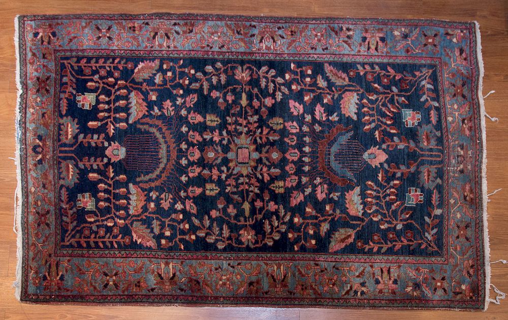 Appraisal: Antique Feraghan Sarouk Rug approx x Persia circa Condition Worn