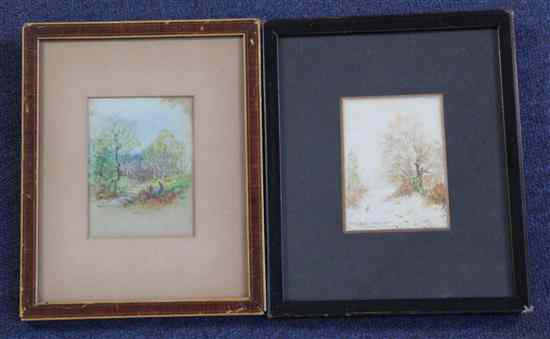 Appraisal: Henry Sylvester Stannard - two watercolours 'Easter ' and winter