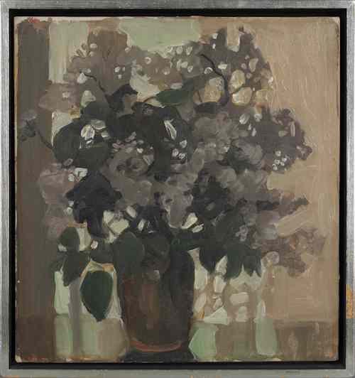 Appraisal: Fairfield Porter American - oil on canvas titled White Lilacs