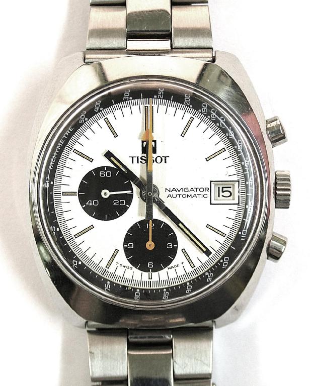 Appraisal: Tissot Navigator automatic chronograph stainless steel gentleman's wristwatch the silvered