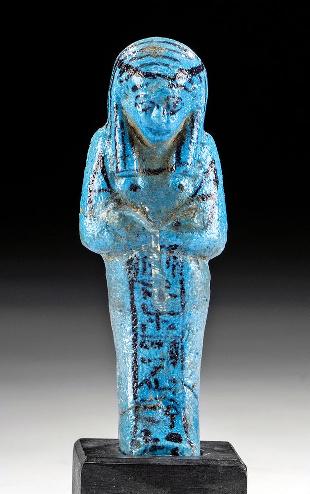 Appraisal: Translated Egyptian Glazed Faience Ushabti for Her-Mere Ancient Egypt Third