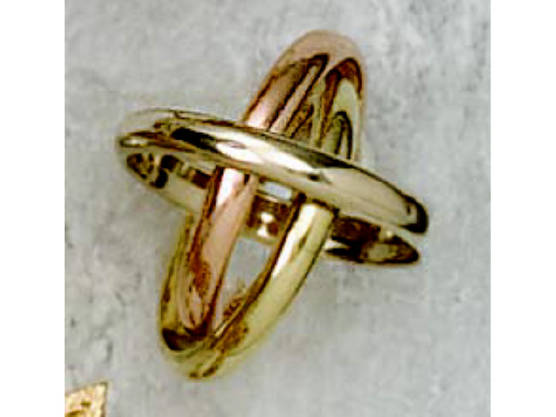 Appraisal: TRI-COLOR GOLD RINGS k yellow white and rose color rolling