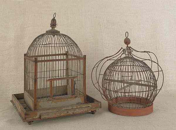 Appraisal: Two wire birdcages h and h