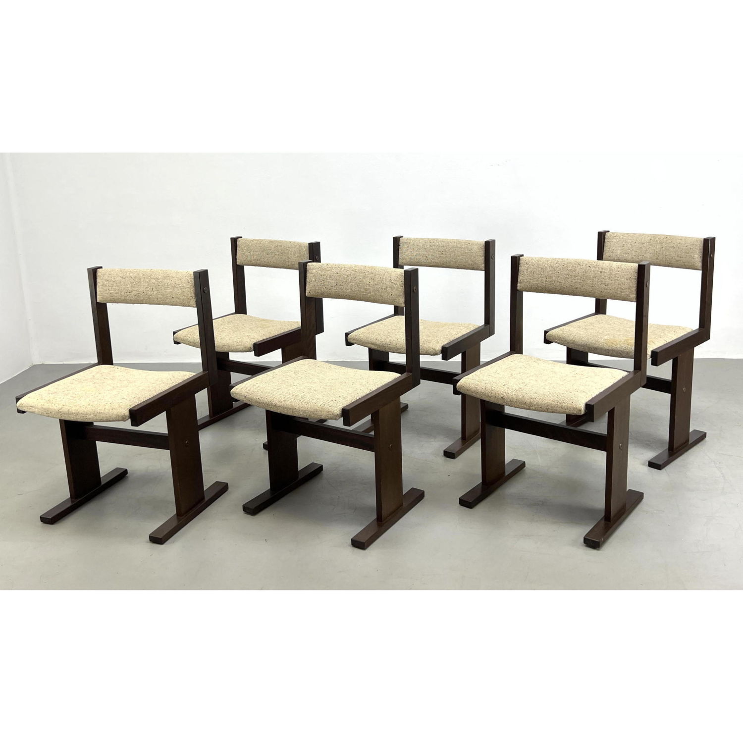 Appraisal: Set Rosewood Stained Dining Chairs Danish Modern Dimensions H inches