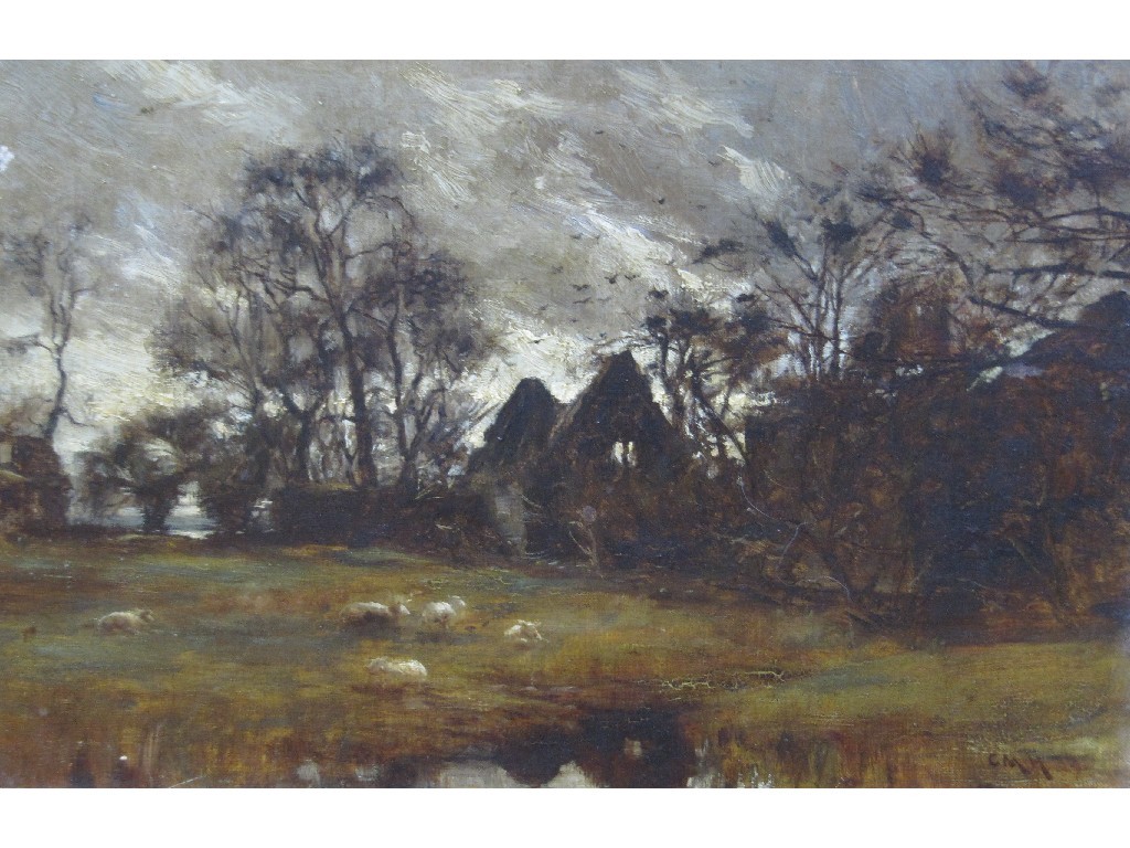 Appraisal: CHARLES MARTIN HARDIE - SHEEP BEFORE A RUINED CHURCH Oil