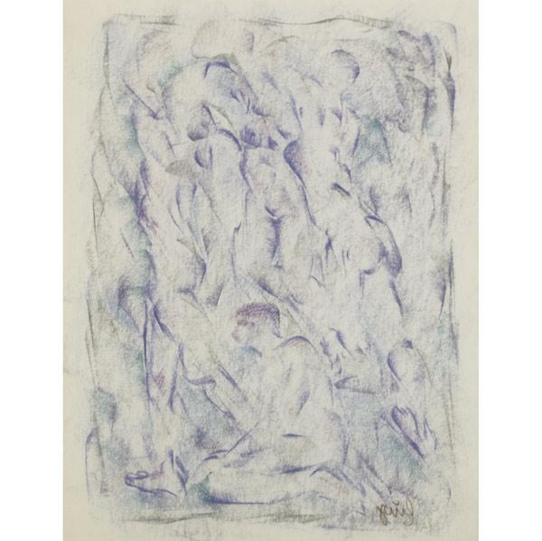 Appraisal: EUGEN GAUSS American - Two untitled pastel on paper drawings