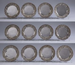 Appraisal: Baltimore Silversmiths Co sterling bread plates Baltimore Silversmiths Mfg Co