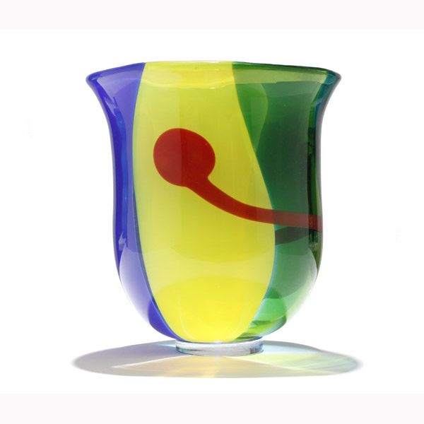 Appraisal: Salviati Murano art glass vase by Berit Johansson Engraved signature