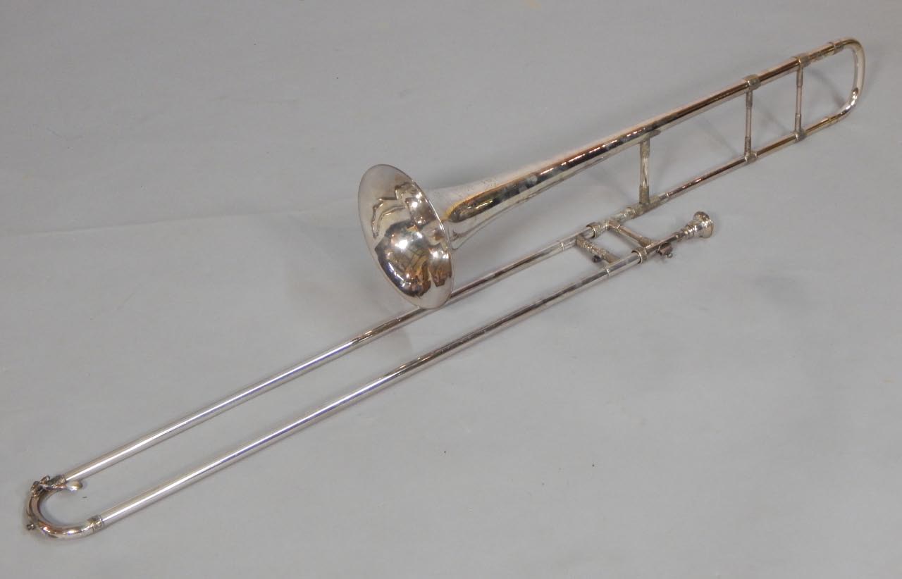 Appraisal: A Boosey Co Ltd Class A silver plated trombone with