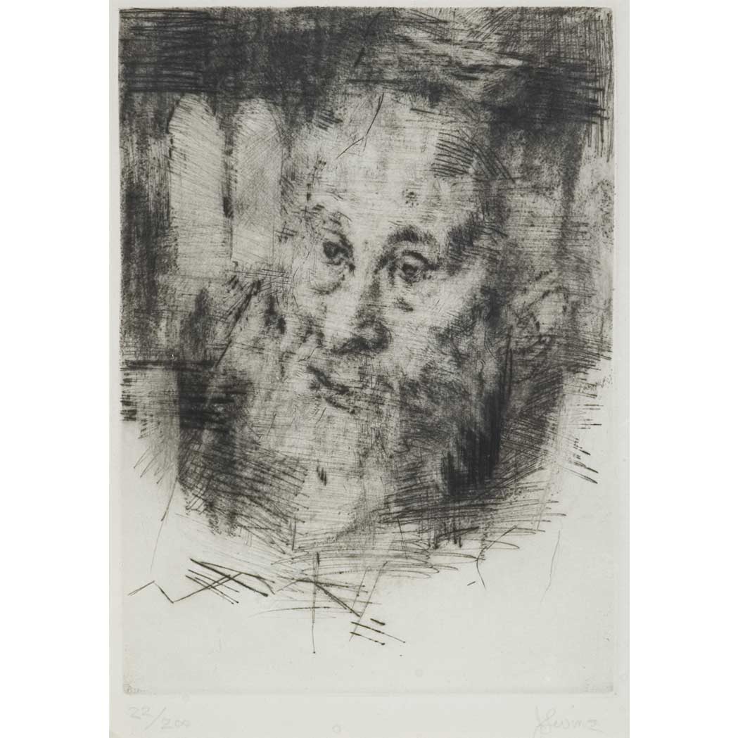 Appraisal: Jack Levine KING Drypoint signed and numbered in pencil x