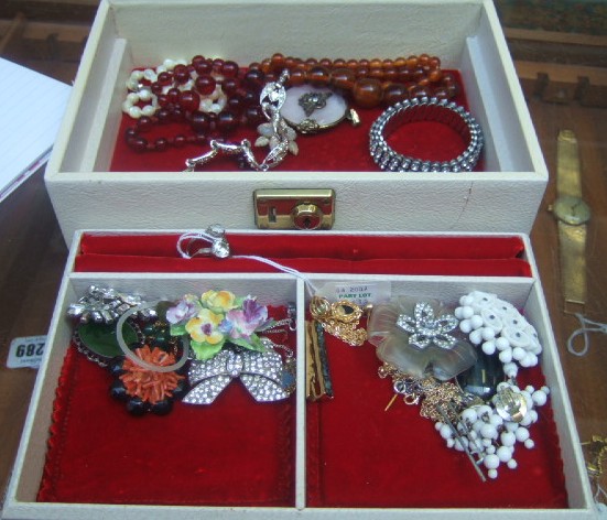 Appraisal: A collection of mostly costume jewellery including bead necklaces bracelets