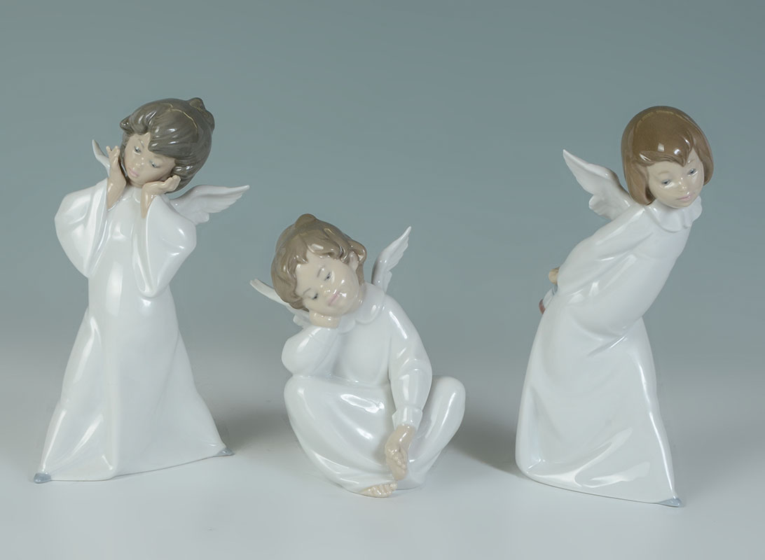 Appraisal: LLADRO PORCELAIN ANGEL FIGURINES pieces total by Lladro to include